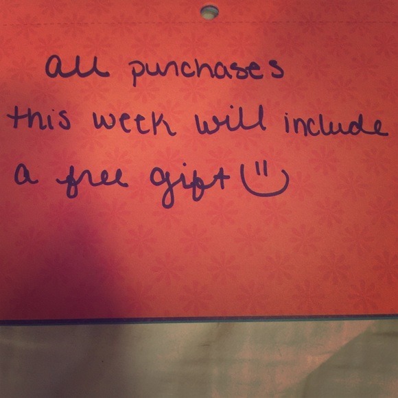Free gifts with all purchases this week
