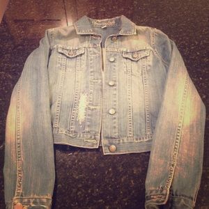 American Eagle Distressed Denim/Jean jacket