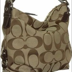 Coach Signature Logo Hobo Handbag