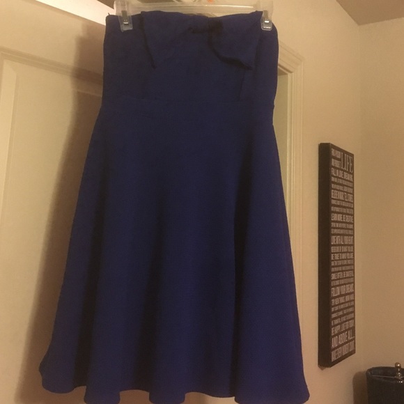 Royal blue forever 21 strapless dress