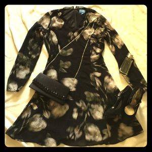 Floral black dress