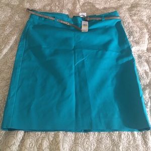 Blue/teal skirt with silver belt