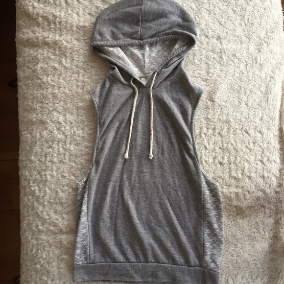 Adorable Lace/Heather Hooded Tank