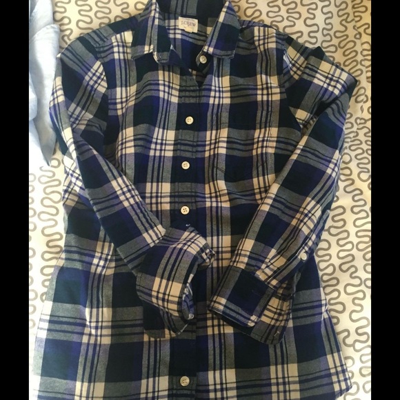 J crew PXXS plaid flannel button down shirt