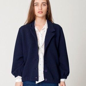 American Apparel Navy Ottoman Jacket