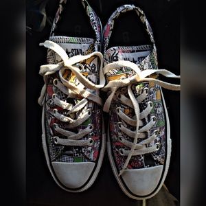 Retro Comic Book Converse Lo-Tops RARE