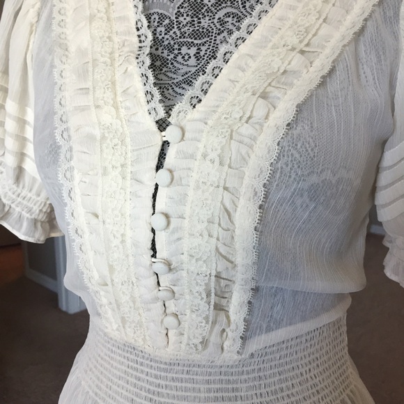 GUESS Ivory Smock Waist Top - Picture 3 of 3