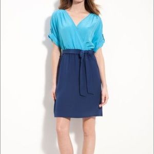 Presley Skye blue two toned silk dress