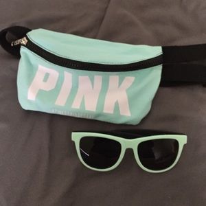 PINK FANNY PACK + SUNGLASSES