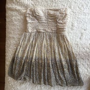 Strapless Spring Flowered Dress