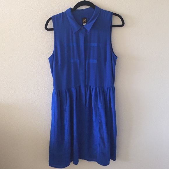 Anthropologie Shirt Dress, Royal Blue Size 10