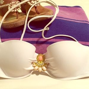 Victoria's Secret jeweled bandeau bikini top