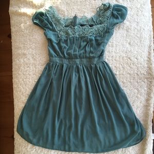 Teal Formal Midi Dress
