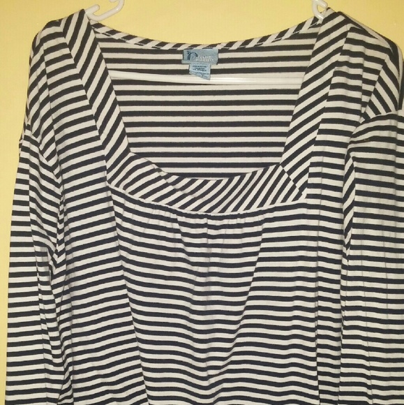 Striped boat neck top