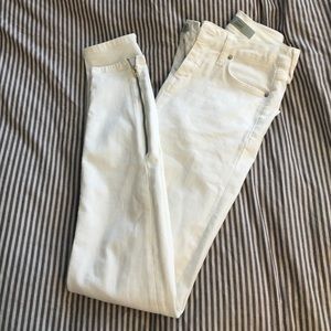 White Moto Jean