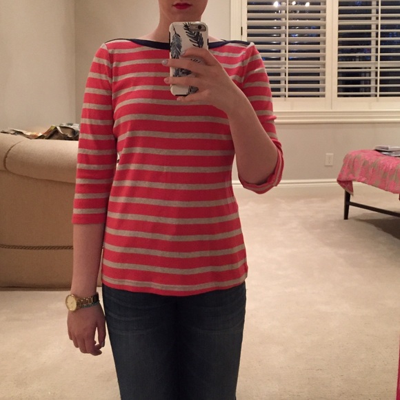 Croft and Barrow orange and grey t shirt