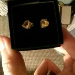 24 ct gold and tanzanite earrings