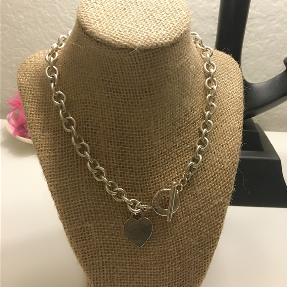 Authentic Tiffany Heart Tag Toggle Necklace
