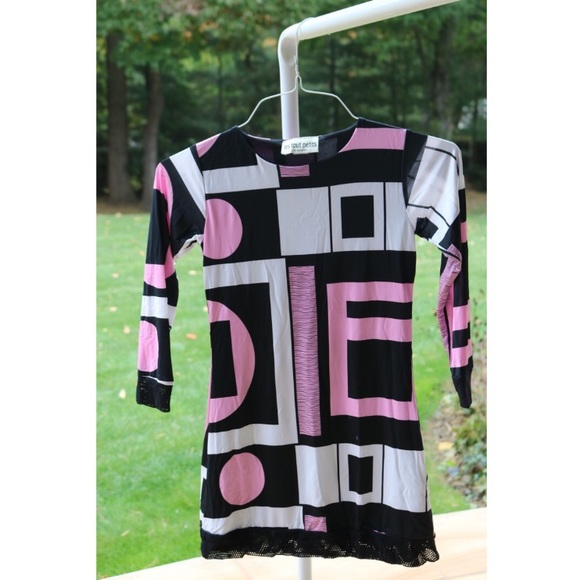 LES TOUT PETITS PINK BLACK AND WHITE DRESS!! - Picture 1 of 1