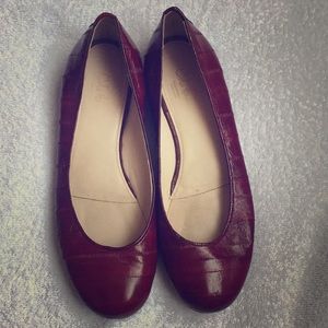 Cole Haan dark red flats