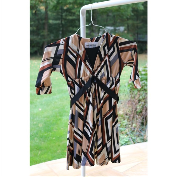 CUSTOM MADE HOLLYWORLD BROWN AND CREME DRESS!!! - Picture 1 of 1