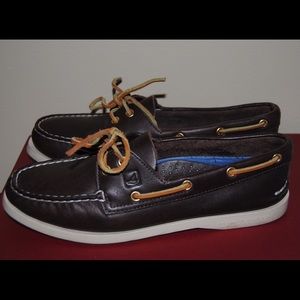 Sperry Top Sider Brown Leather Boat Shoes