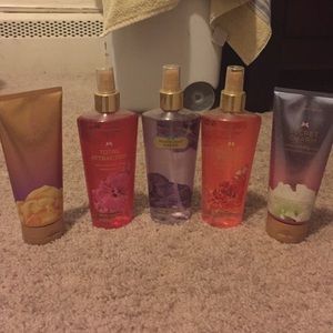 5 victorias secret body lotion and body mist
