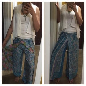 Earthbond Pants - Earthbound silk wrap pants plus made in India Earthbond Pants - Earthbound silk wrap pants plus made in India