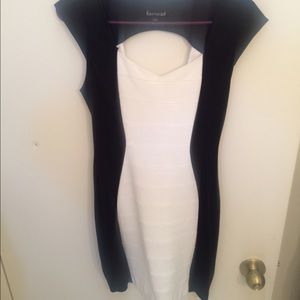 Express black and white size 4 dress - worn once!