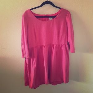 ASOS Pique Bow Back Pink Fit and Flare (Size 14)