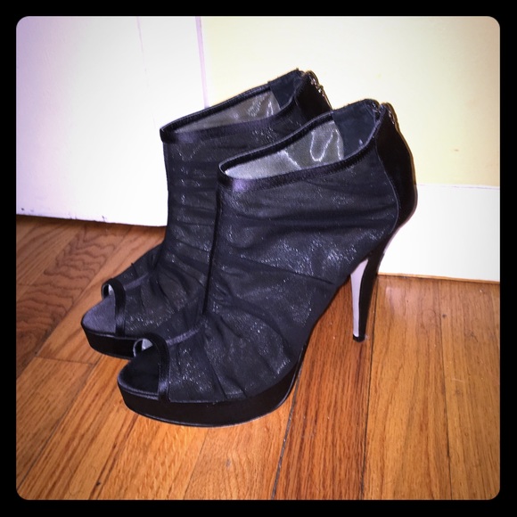 Sexy black ankle booties