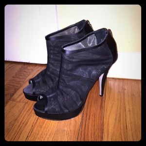 Sexy black ankle booties