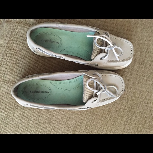 Croft & Barrow leather boat shoes.
