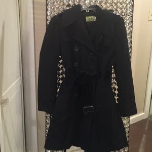 Juicy Couture Black Trench Coat size L