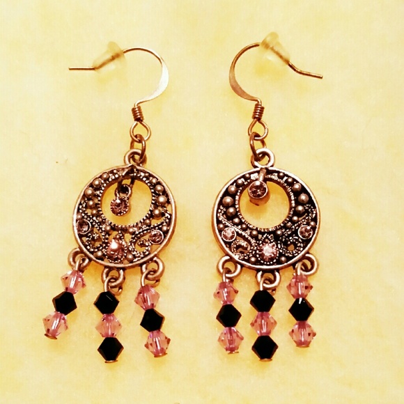 Silver-Plated Swarovski Crystal Earrings