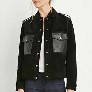 FOREVER 21 BLACK SUEDE JACKET