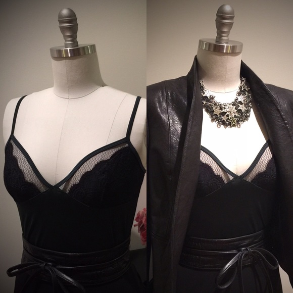 Calida Tops - Calida Deep Green Camisole with Lace Size Small