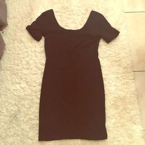 Plain Black T-shirt dress Medium Scoop back