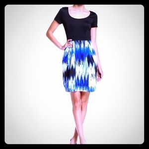 Betsy Johnson Printed Skirt Scuba Dress