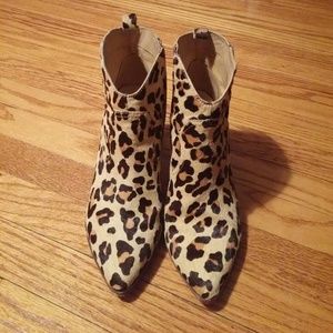 Steve Madden Leopard Booties Size 8.5