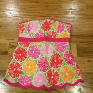 Lilly Pulitzer strapless top