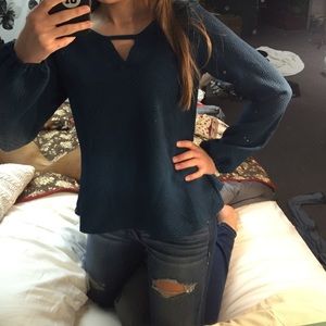 High low top with keyhole back