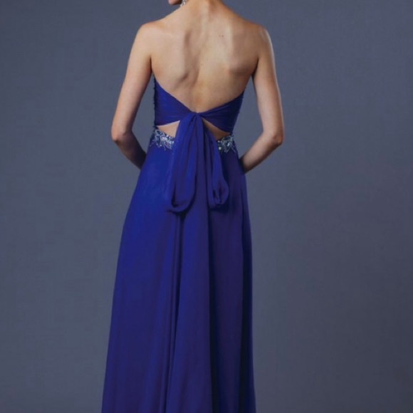 💙💙SALE 💙💙 BLUE CHIFFON PROM DRESS