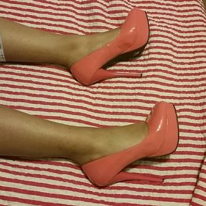 Peach heels