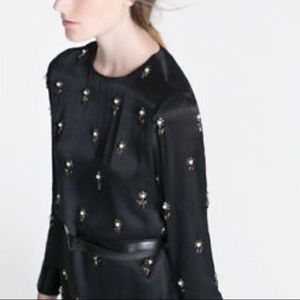 Black Zara beaded dress