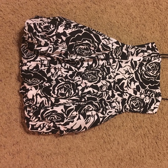 Black floral dress