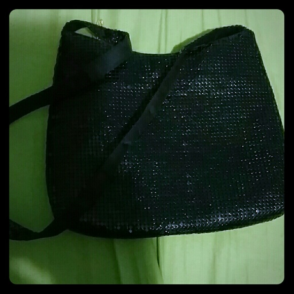 Small black sequence handbag