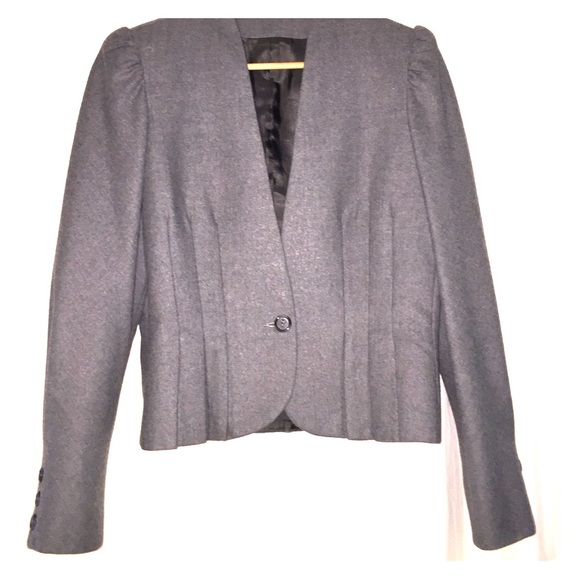 Vintage Grey Wool Feminine Cut Blazer