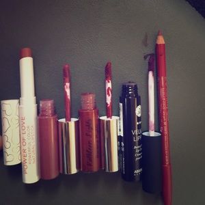 Lipsticks 8 each,30 all;eyelashes 8each,30 all