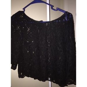 Black lace shirt
